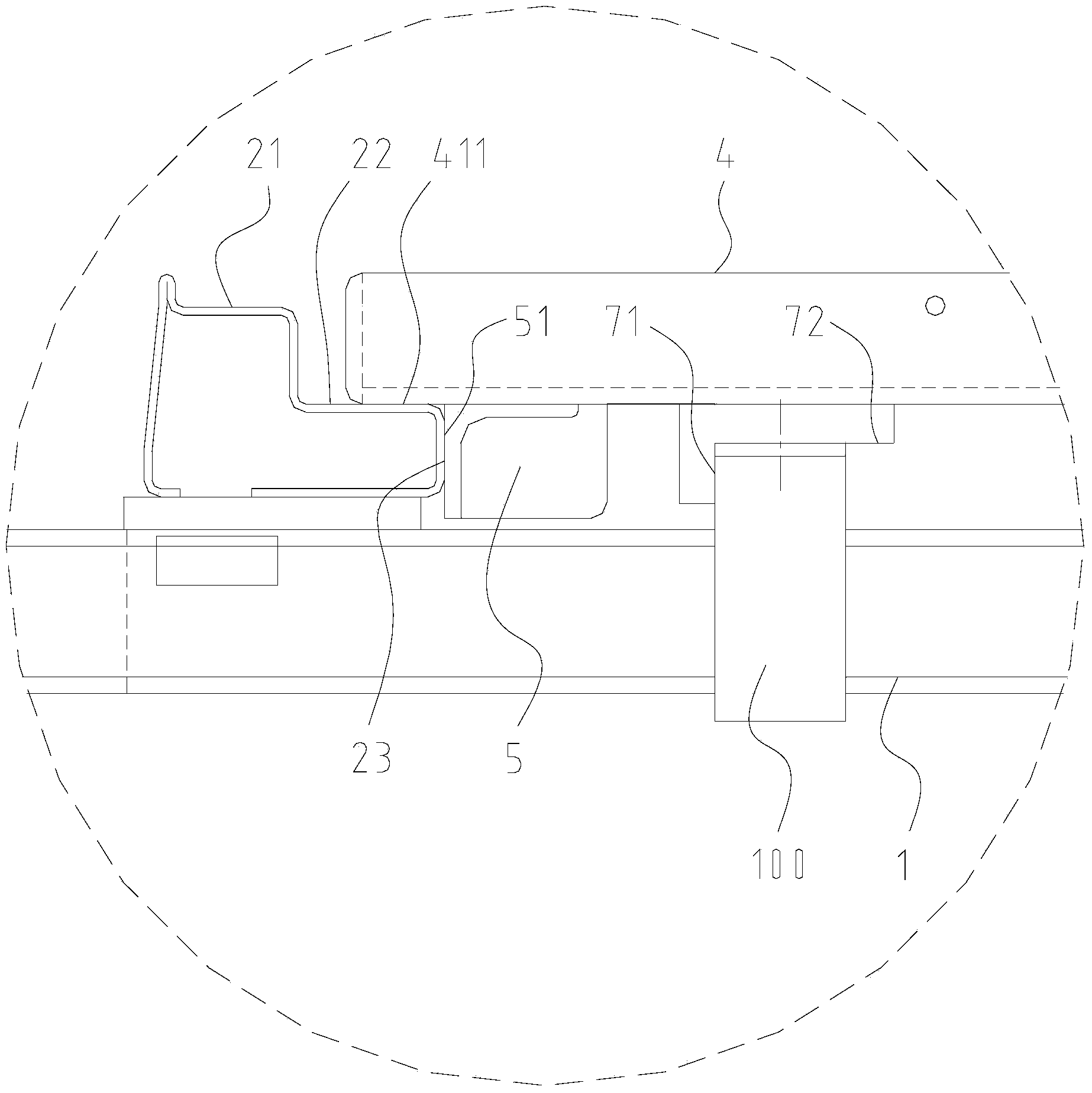 Positioning and welding device of anti-jumping rail support of escalator