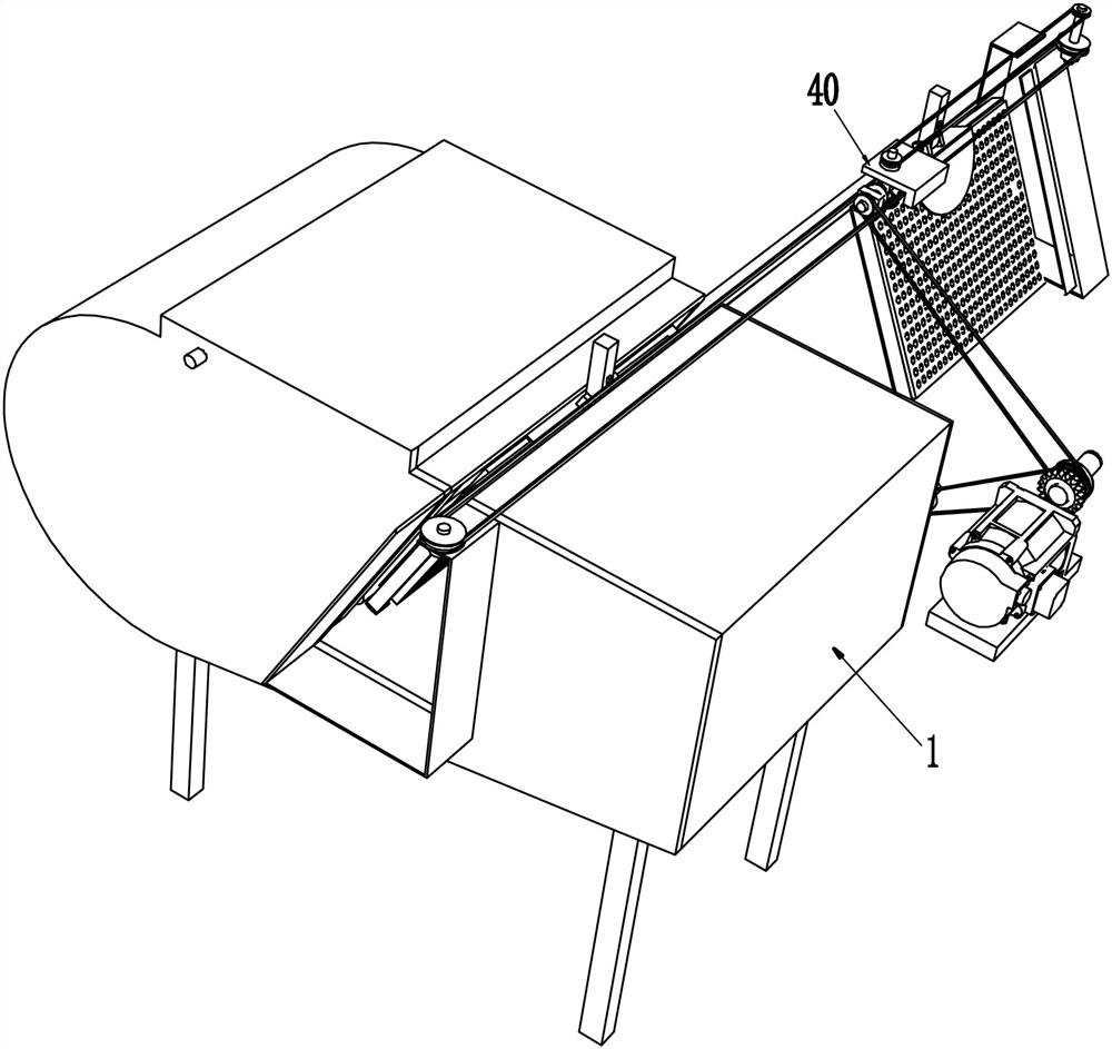 A double-sided honeycomb powder feeding machine