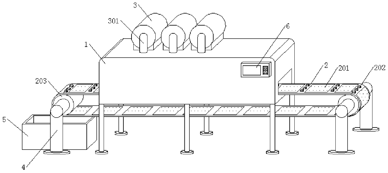 Feather correcting and shearing integrated device for badminton production