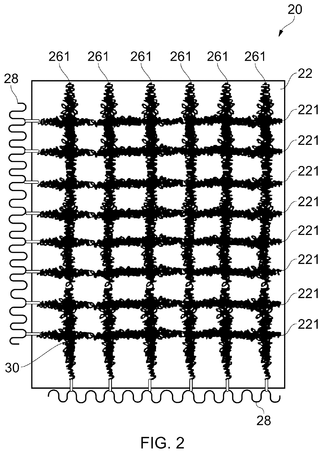 A stretchable bidirectional capacitive pressure sensor and method of use