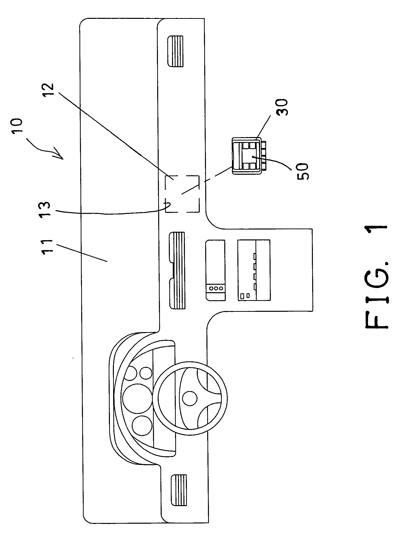 Monitor supporting combination for vehicle