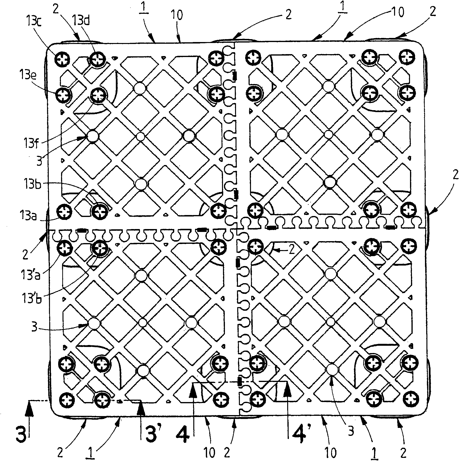 Plastic cement combined type pallet