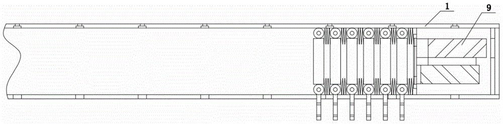 Foldable pneumatic single-direction rolling-shaft limiting curtain support