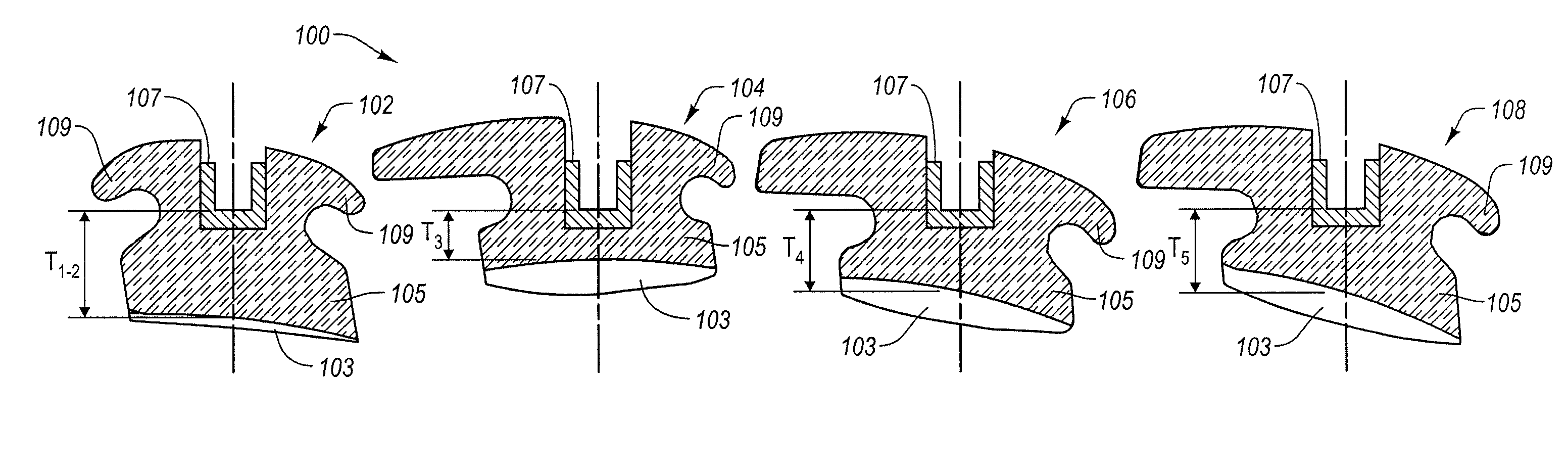 Coordinated metal and ceramic orthodontic bracket systems