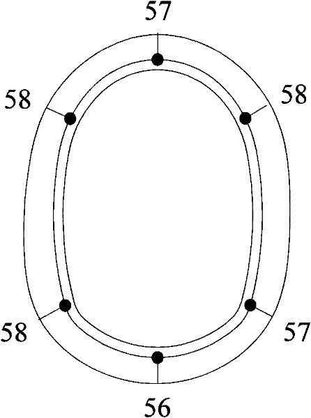 Testing method of water pressure distribution law of subsea tunnel lining