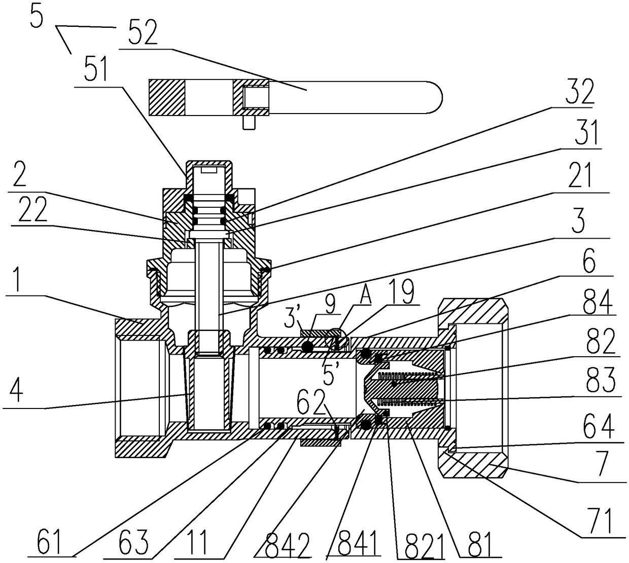 Contraction band anti-interference gate valve