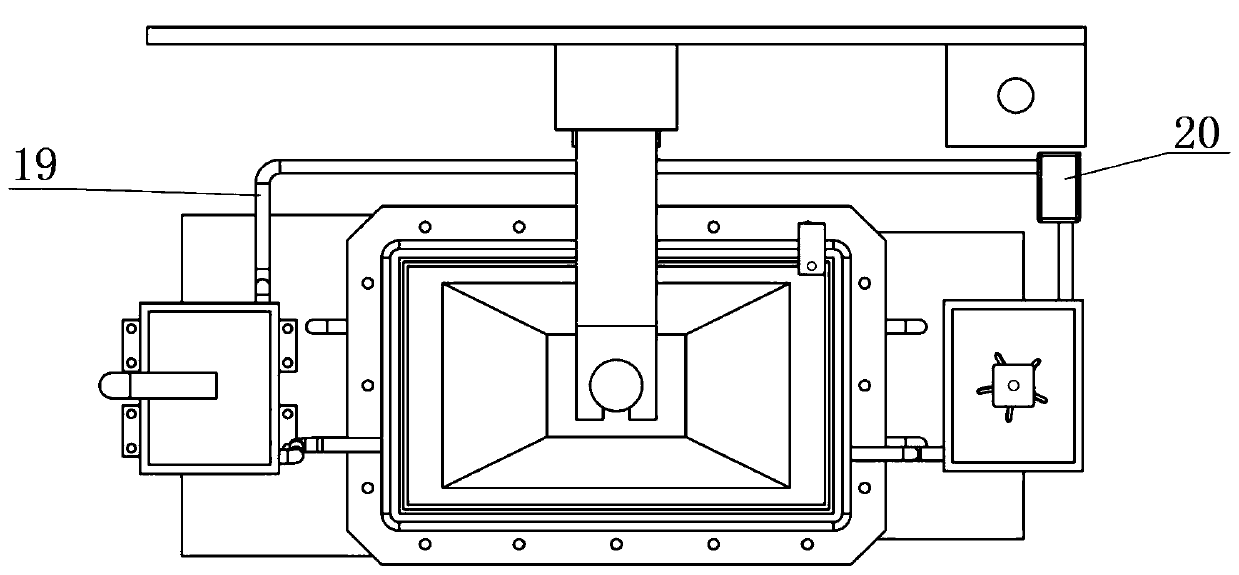 Continuous surface exposure ceramic 3D printing device and working method thereof