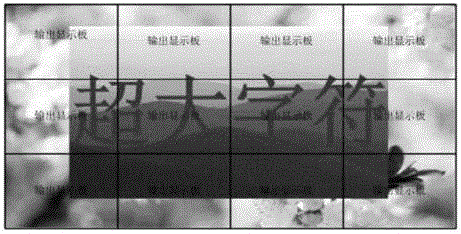 System and method for character superimposition processing of splicing wall