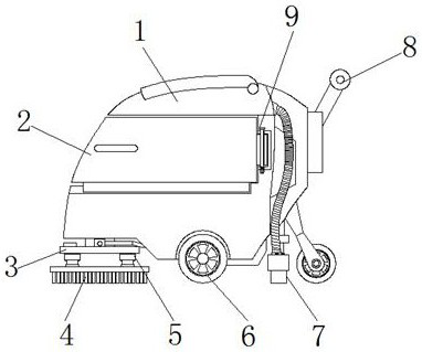 Floor washing machine with detachable water tank