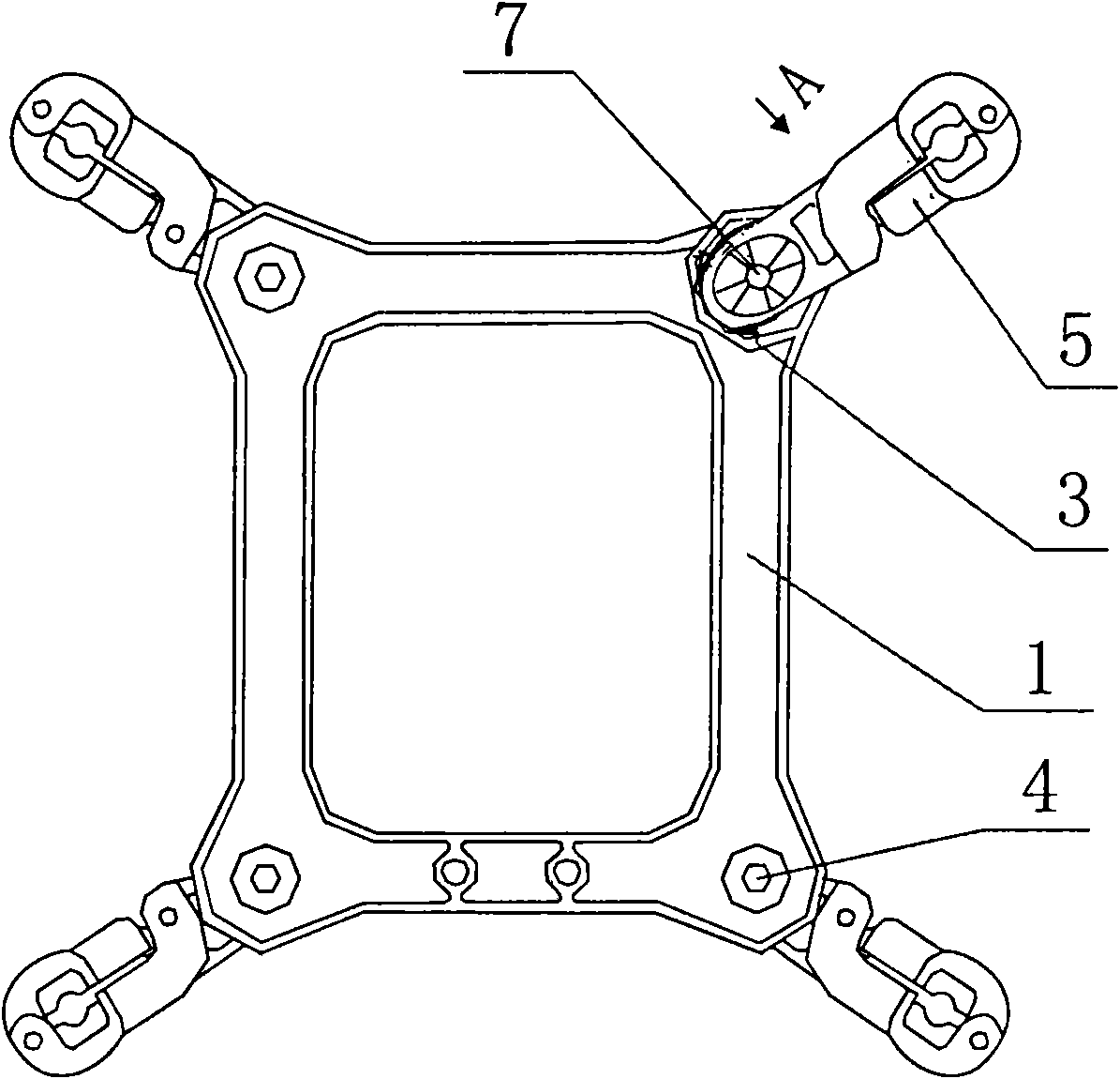 Quadrifid insulated damping conductor spacer