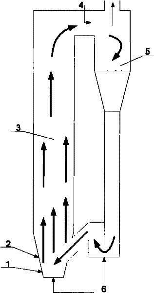 Combustion process method for granular coal circulating fluidized bed boiler