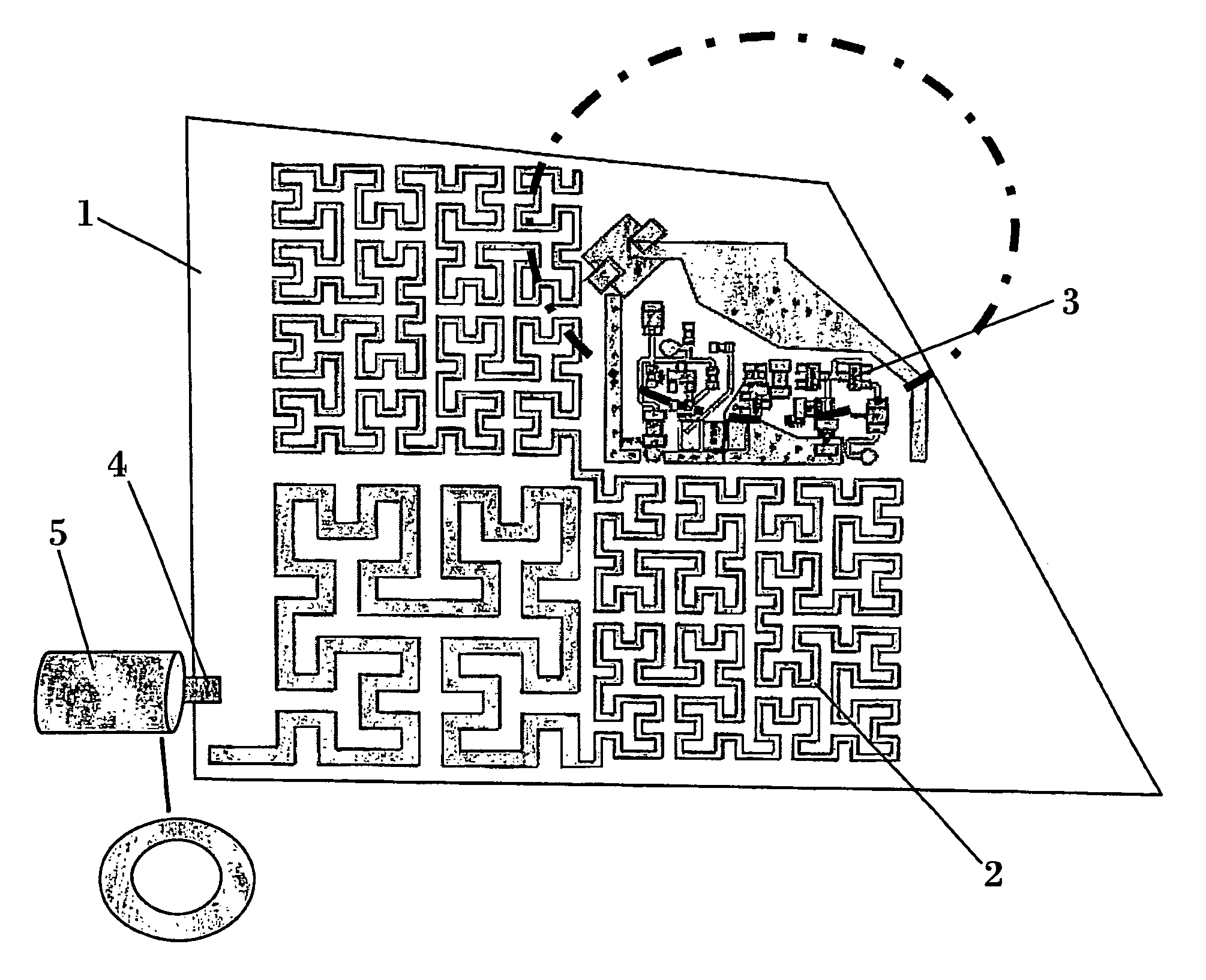 Miniature antenna for a motor vehicle