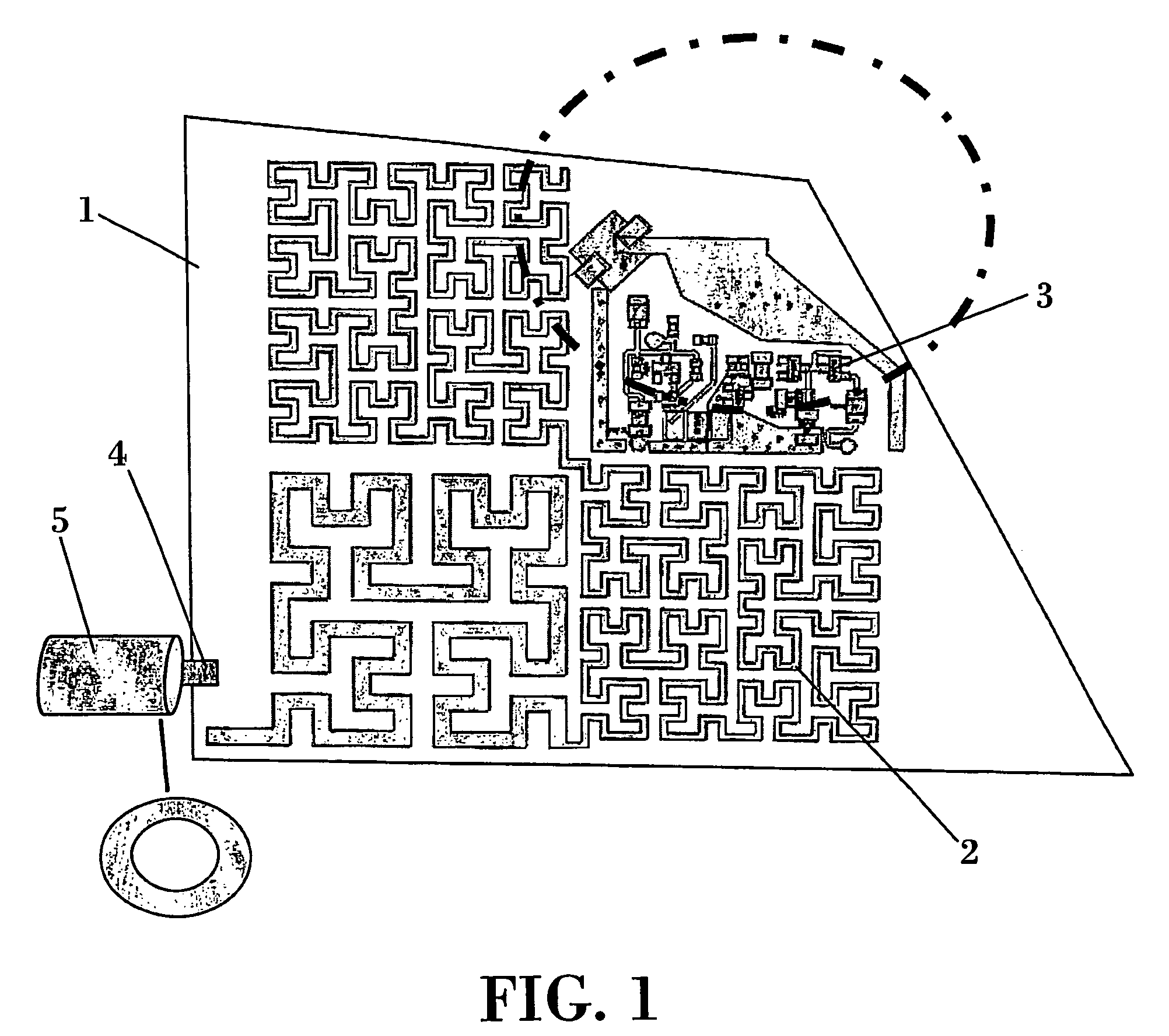 Miniature antenna for a motor vehicle