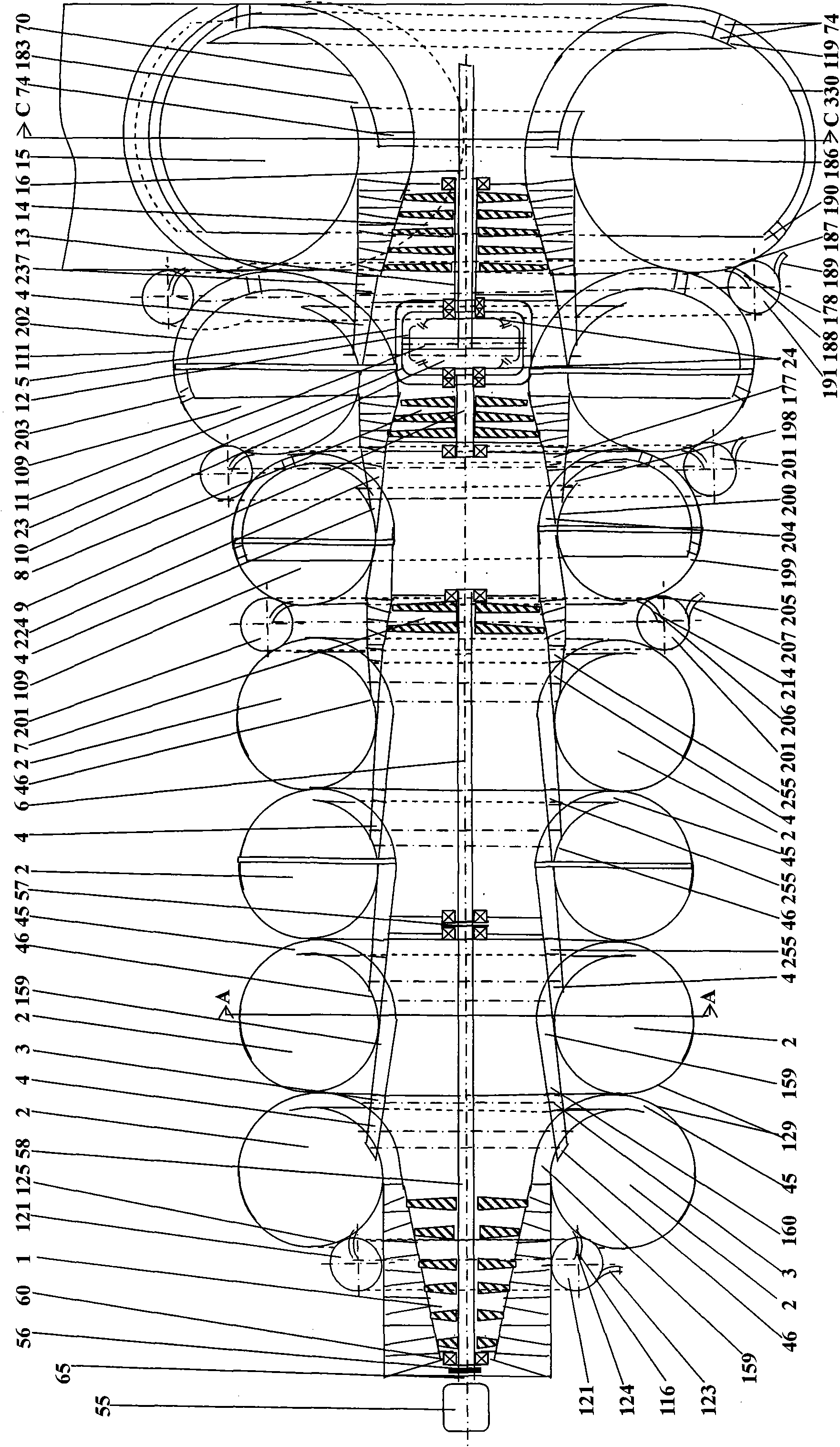 Utilization device for spiral internal air energy