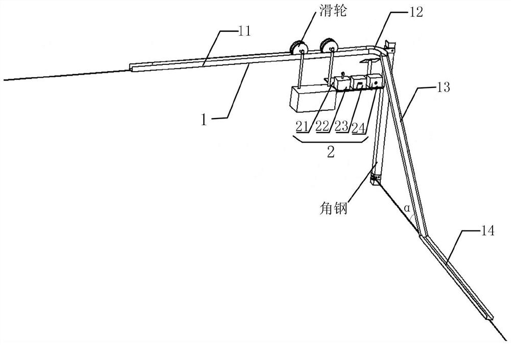 Overhead transmission line inspection robot track system