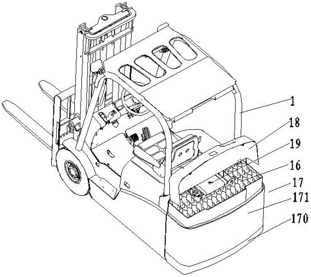 Single-drive three-pivot forklift