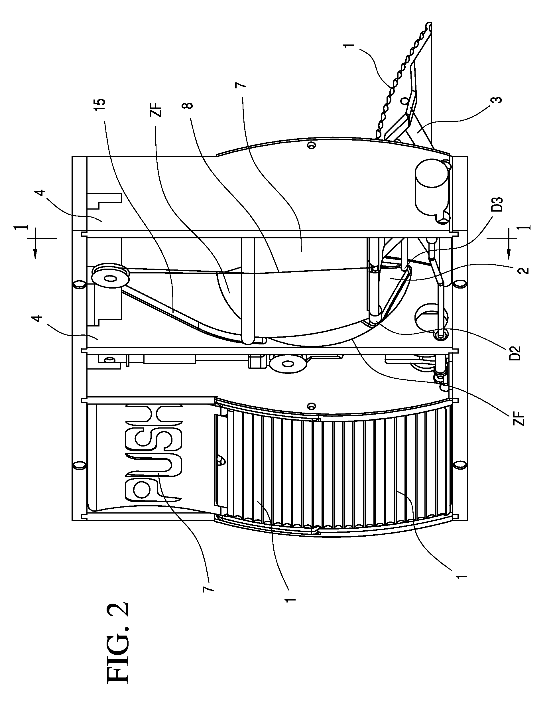 Foot-operated door opener, door and use