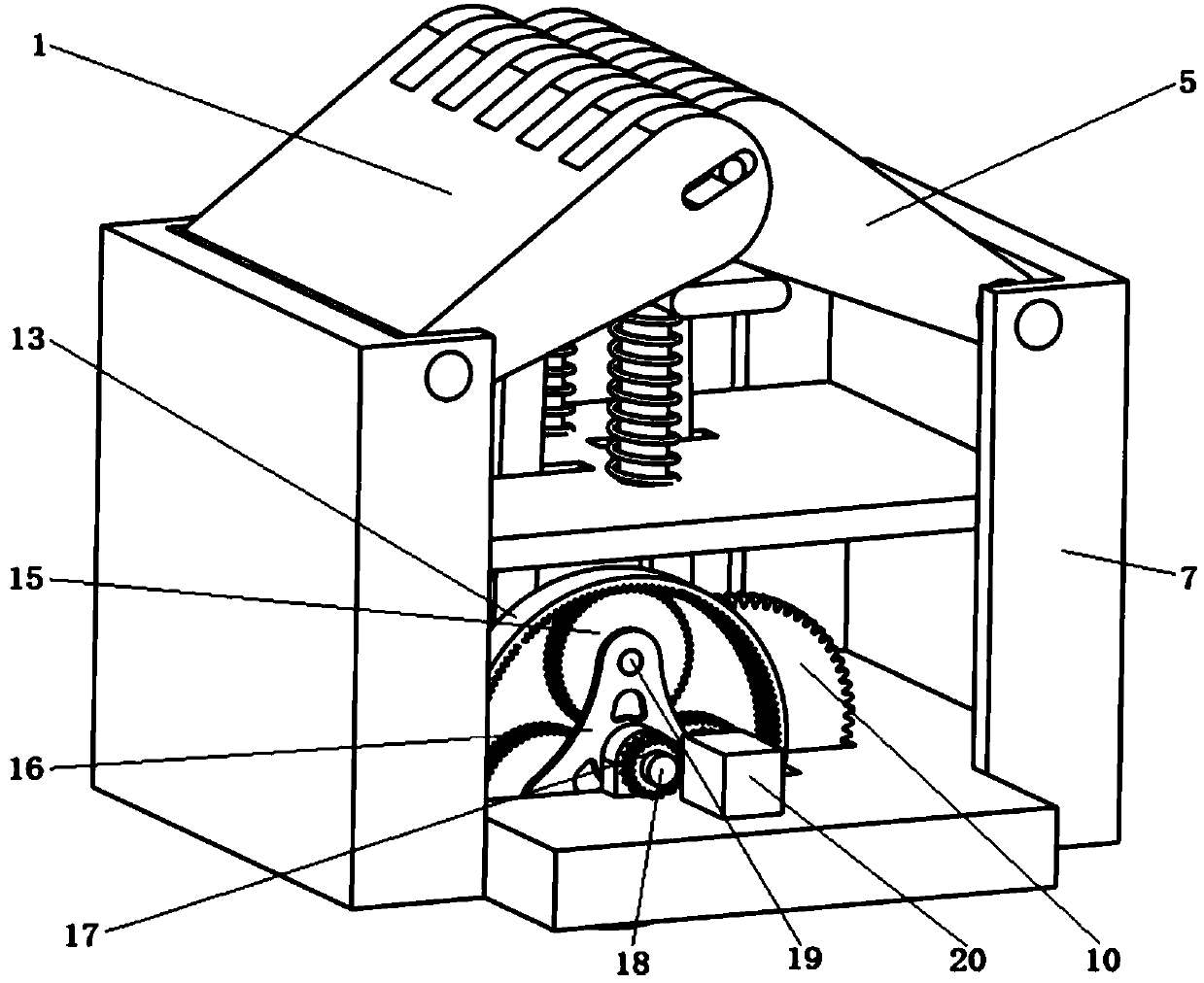 Energy harvesting type speed reducing mechanism