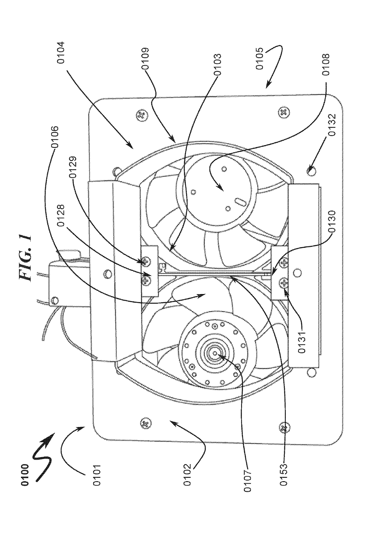 Rear partition mounted cooling system