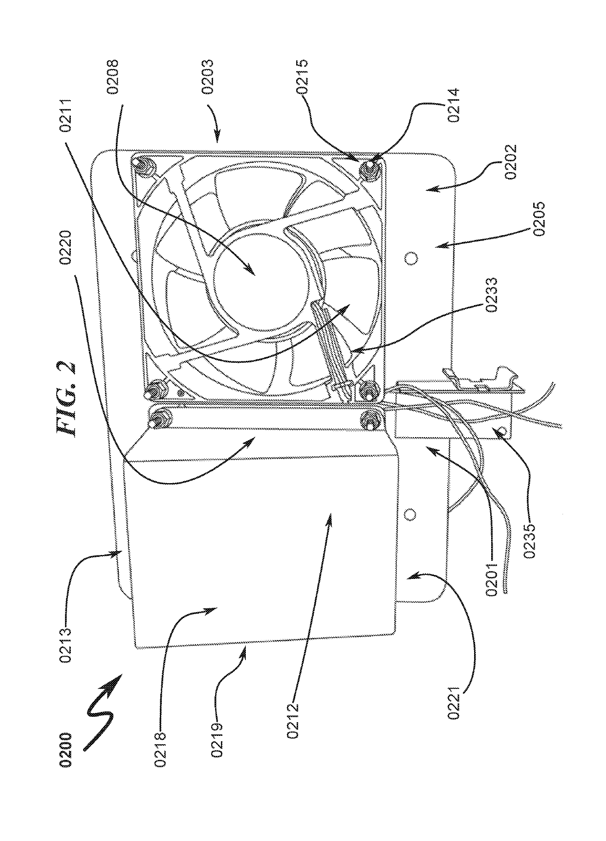 Rear partition mounted cooling system