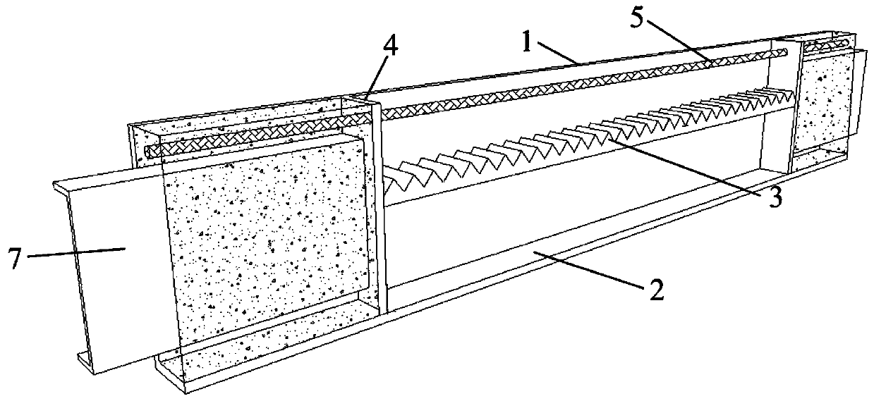 Prefabricated box-groove frp profile lightweight fiber sea sand concrete beam