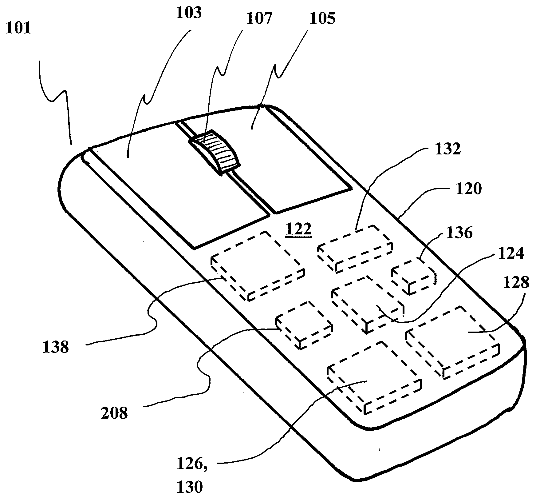 Combination thumb keyboard and mouse