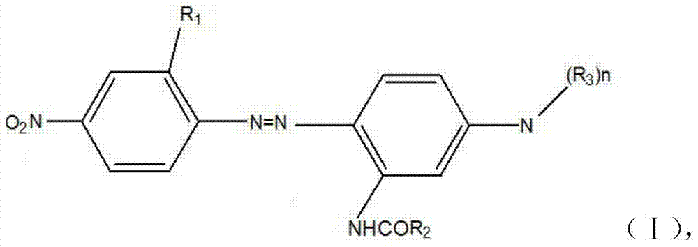 Disperse black azo dye mixture as well as preparation method and application thereof