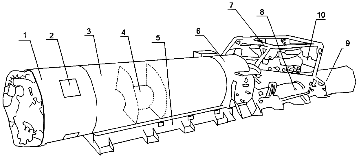 Integrated micro heading machine pushing system with screw drive and working method of integrated micro heading machine pushing system