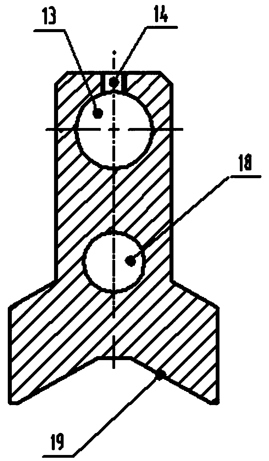 Detection device of distance between crankshaft locating surface and axis, and usage method thereof