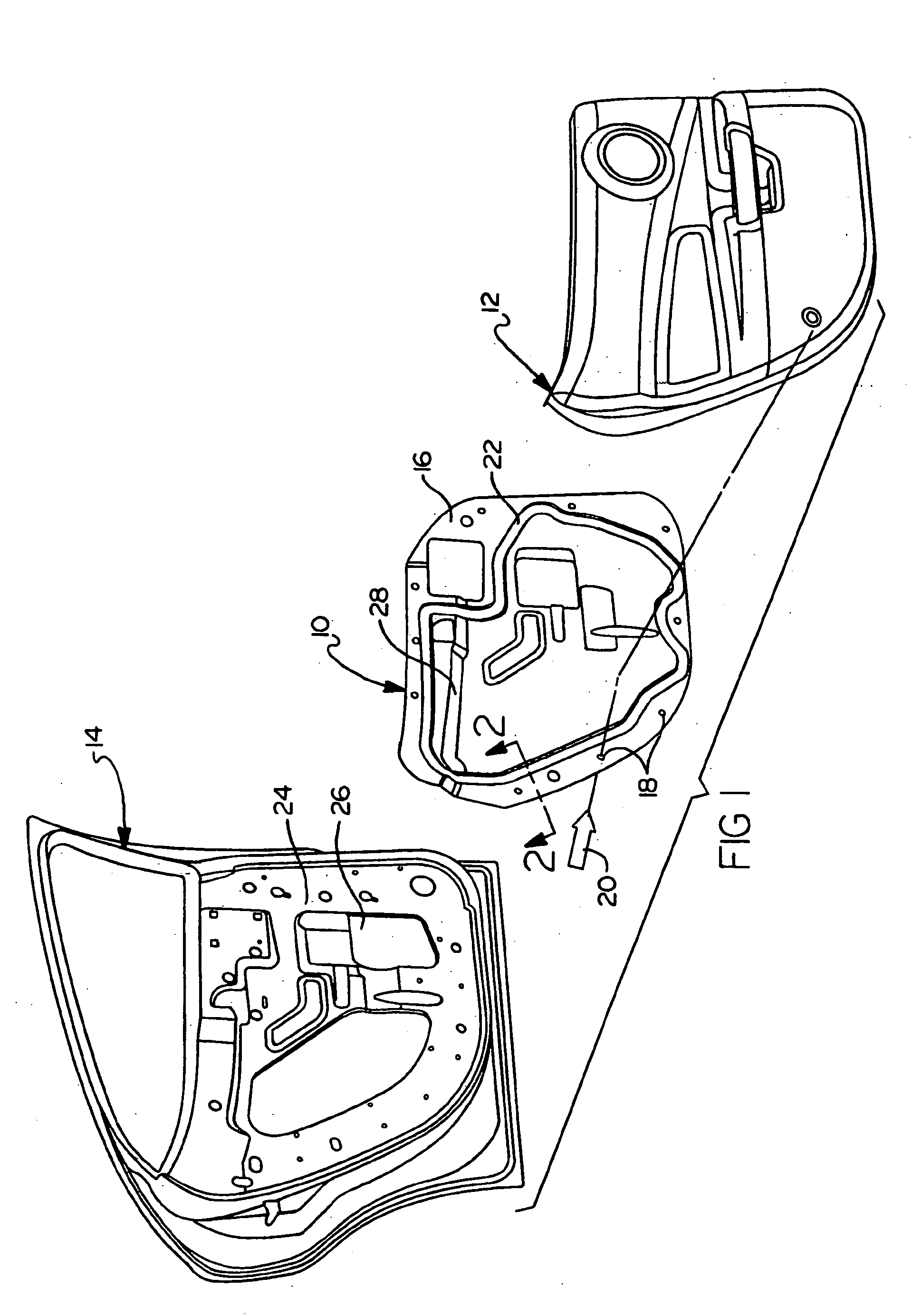 Water and sound shield having raised sealing rib