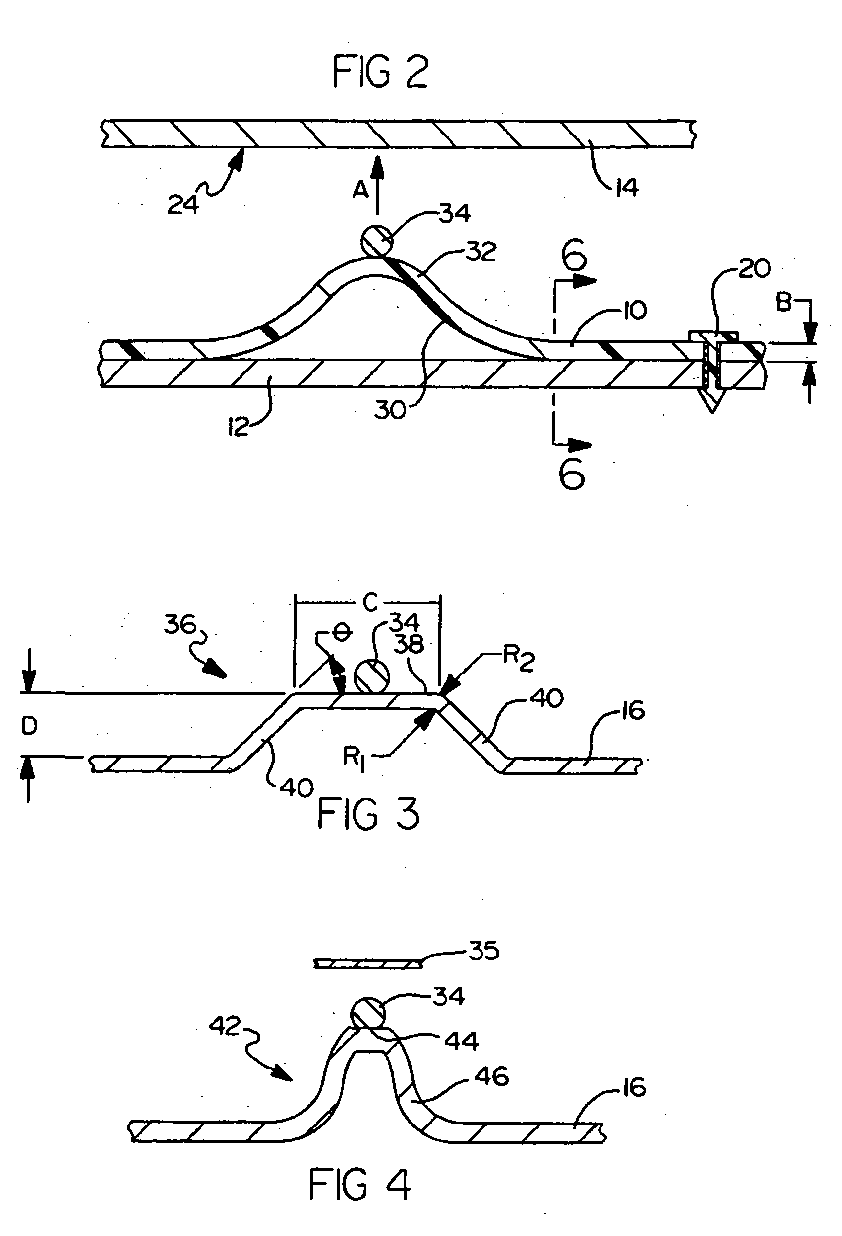 Water and sound shield having raised sealing rib