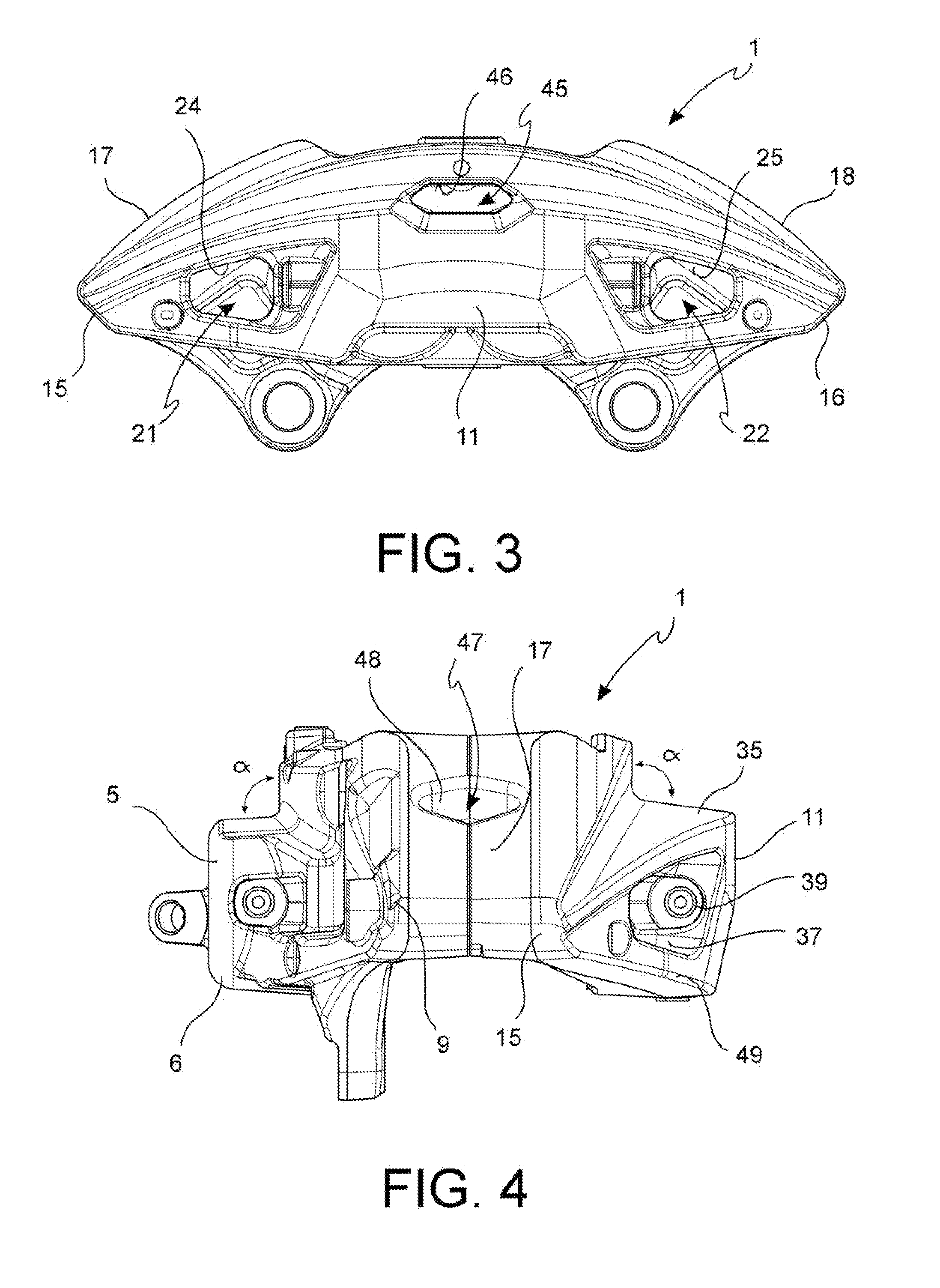 Caliper body for disk brake