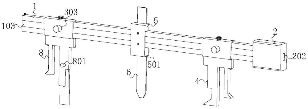 Line rail frog wear inspection ruler