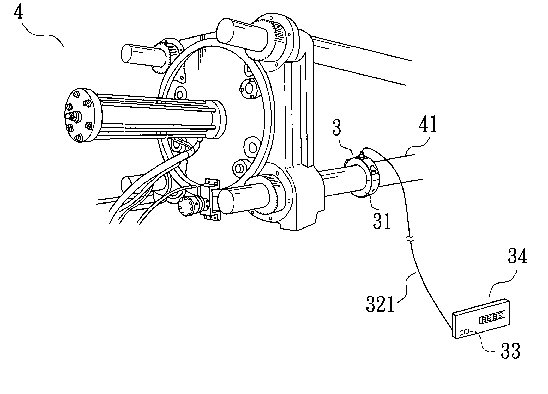 Clamping force sensor system