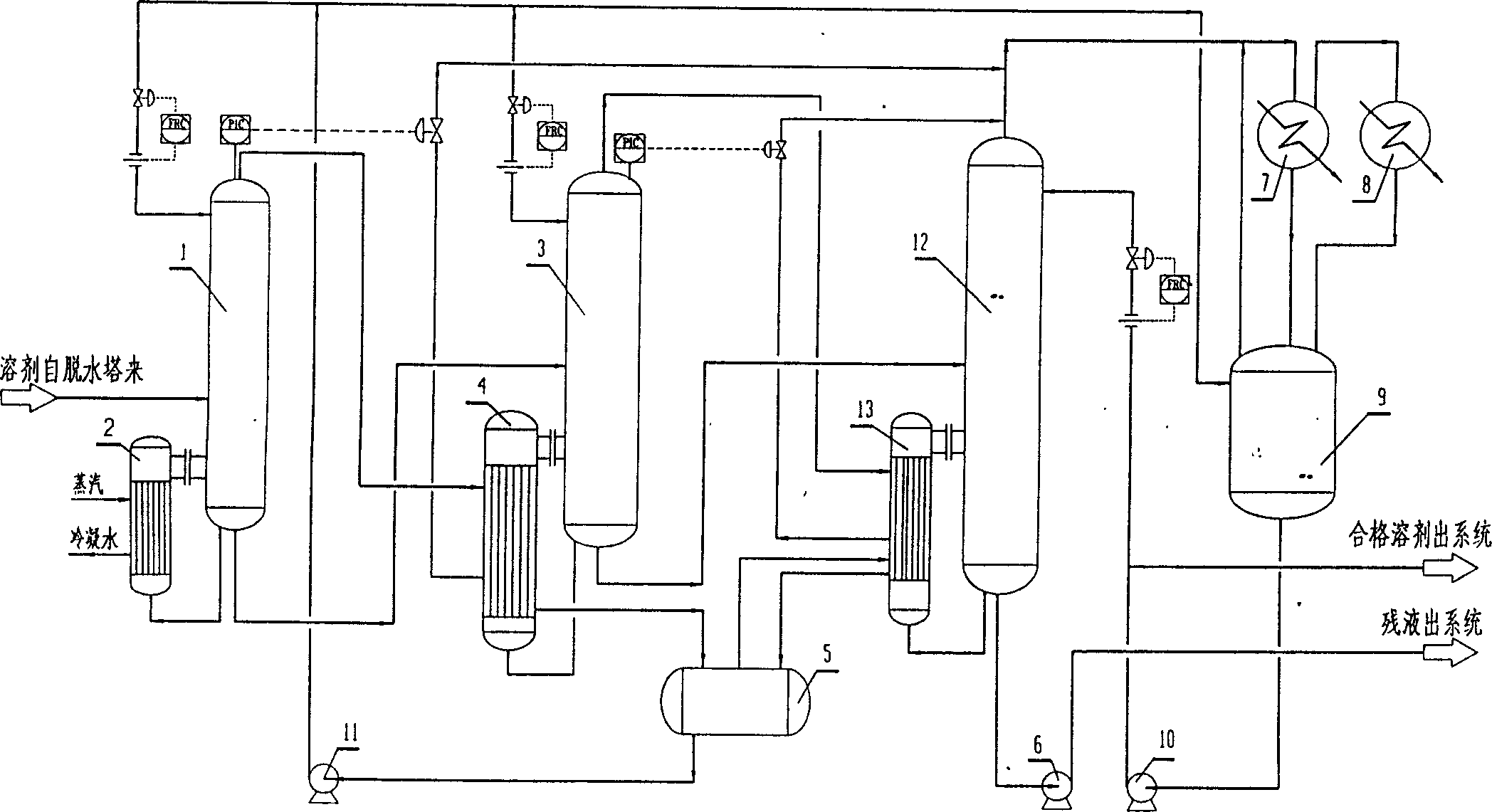 Technique of refining solvent in process of producing synthetic rubber