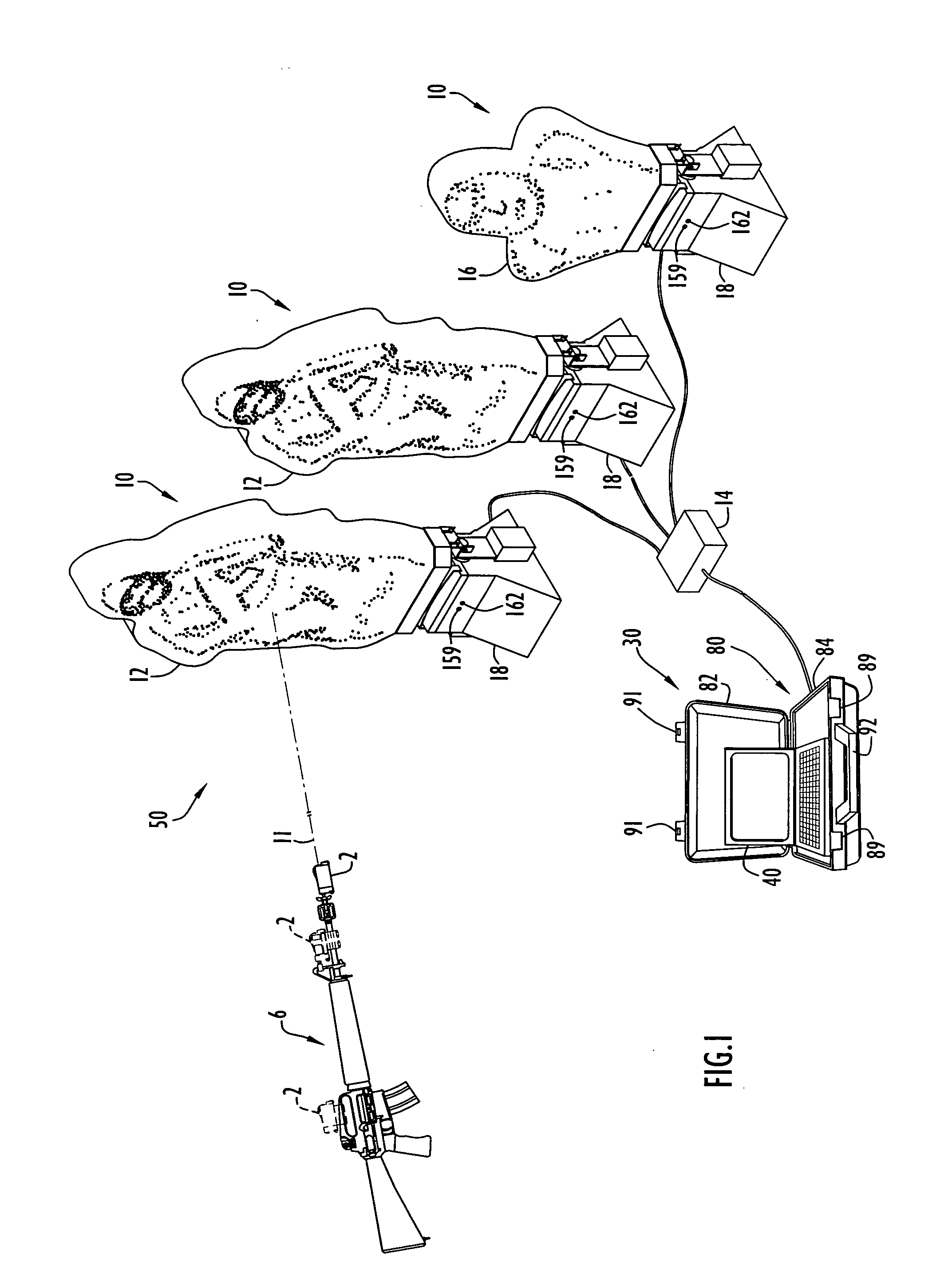 Firearm laser training system and method employing various targets to simulate training scenarios