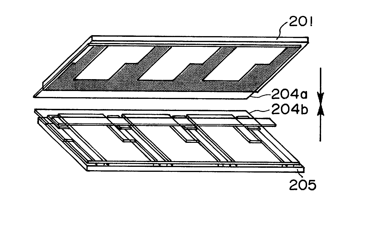 Organic luminescence display device and process for production thereof