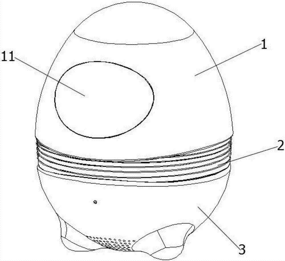 Intelligent companion robot combined with intelligent watch and bluetooth speaker