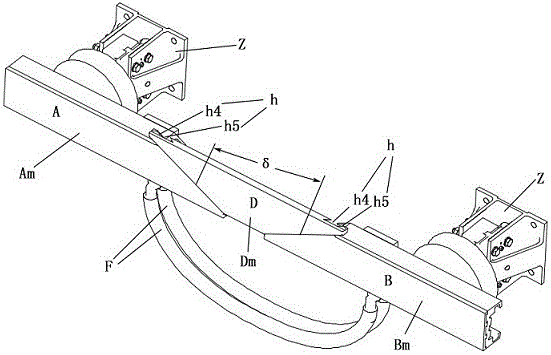 Jointless telescopic connector with contact rails