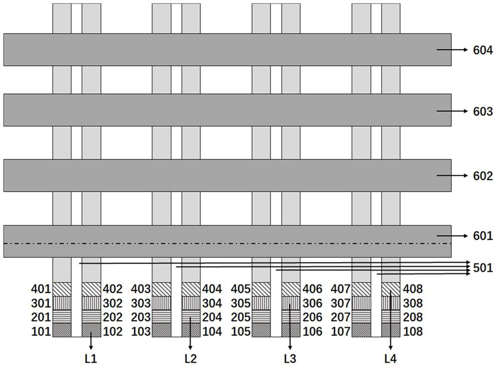 Self-rectification memristor array and preparation method and application thereof