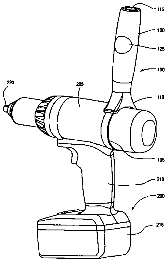 Auxiliary power tool handle