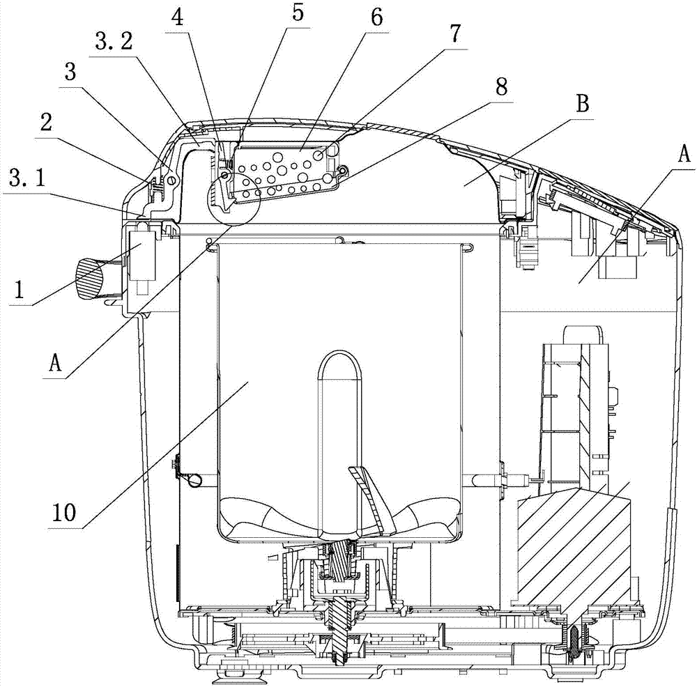 Automatic fruit material adding device for bread maker