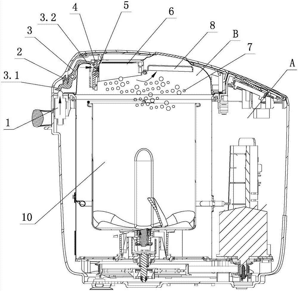 Automatic fruit material adding device for bread maker