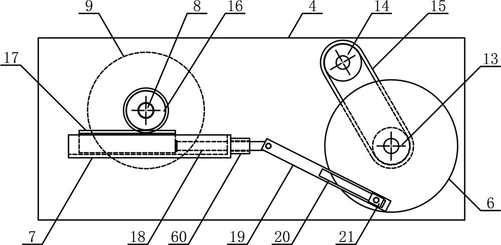 A continuous feeding and feeding device for chemical fiber bobbins used in chemical fiber processing