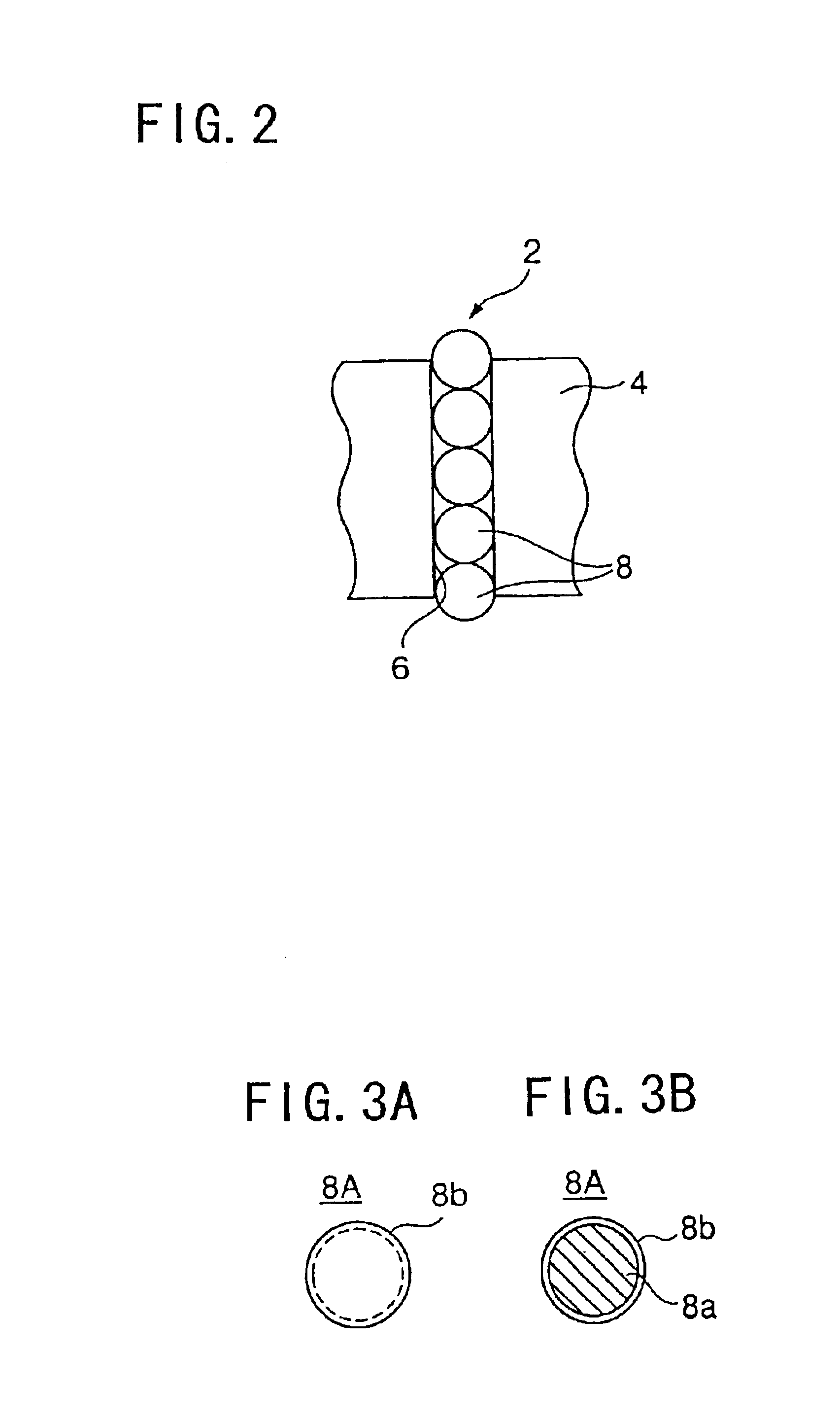 Contactor having conductive particles in a hole as a contact electrode