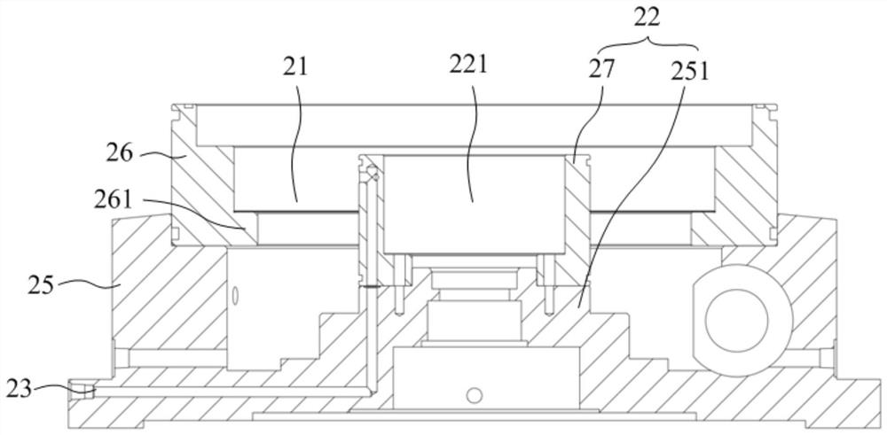 High-precision rotary table with hydraulic brake structure