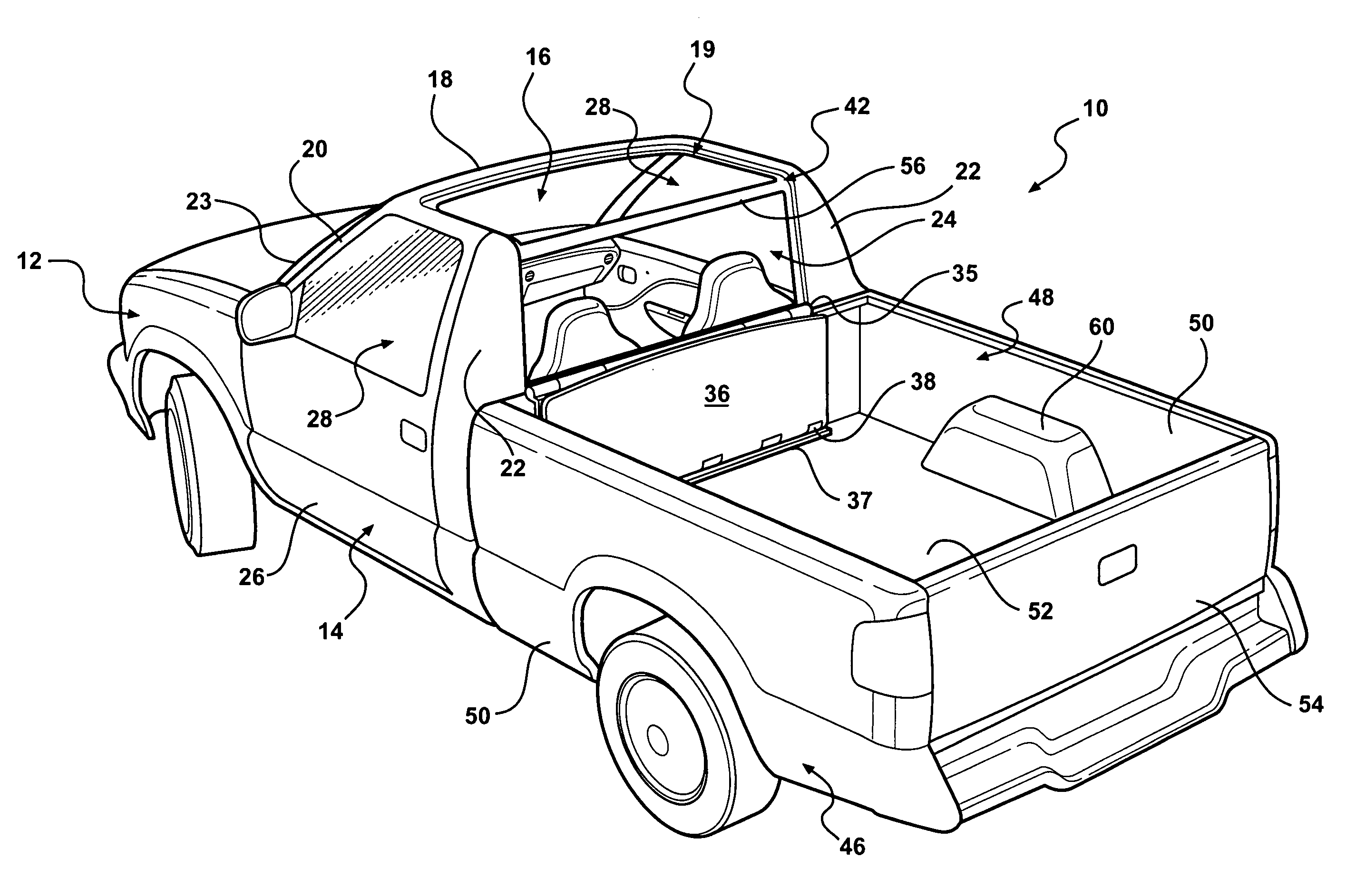 Open-air pickup truck