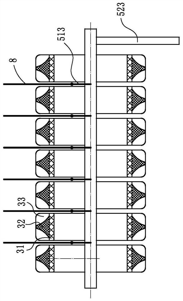 Dried tomato cutting flap laying operation device