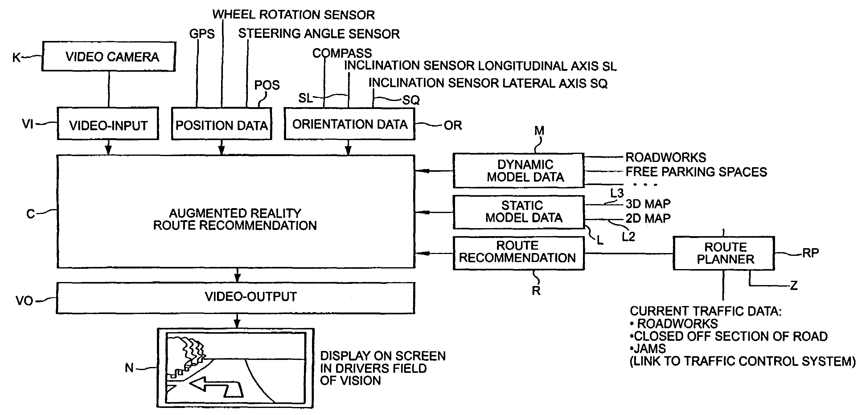 Method and device for displaying driving instructions, especially in car navigation systems