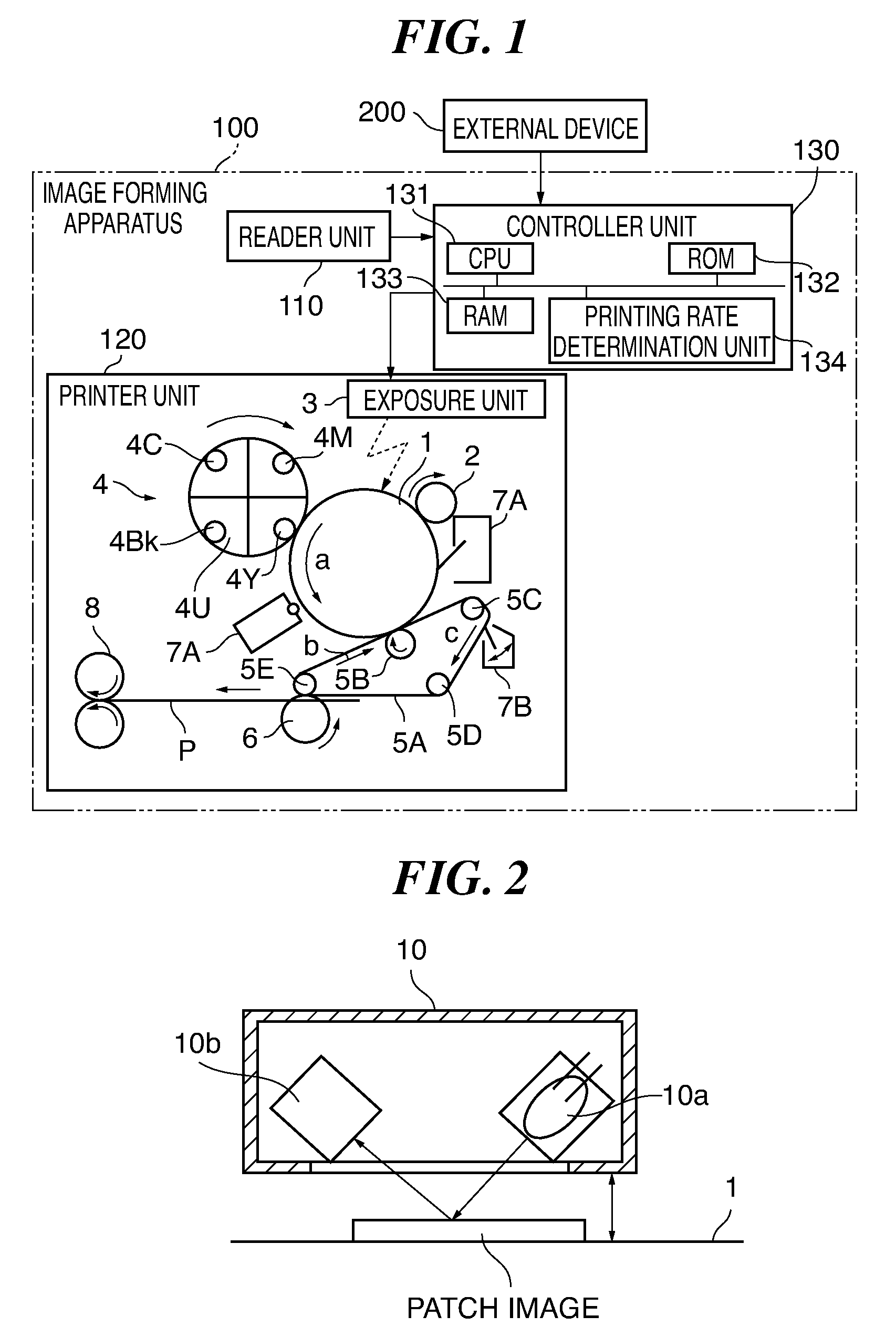 Image formation control based on printing rate